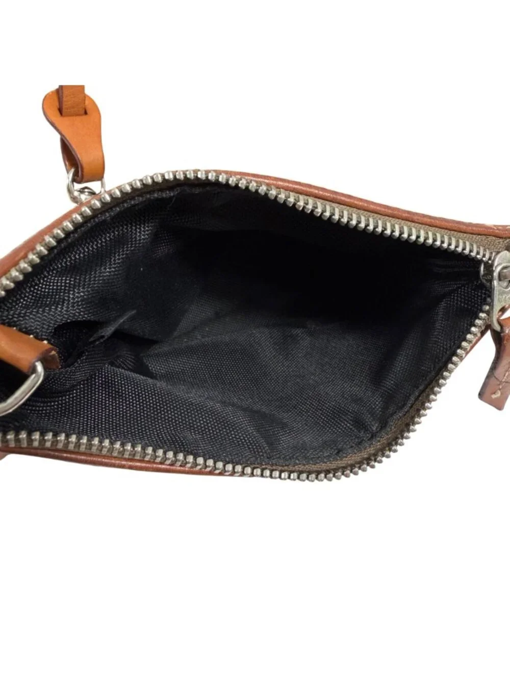 Dooney Bourke Tan Canvas Monogram Hobo Purse Leather Strap + Wallet